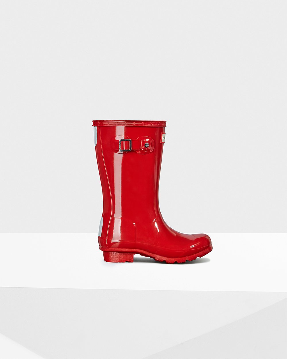 Kids Rain Boots - Hunter Original Big Gloss (89ETGZKRQ) - Red